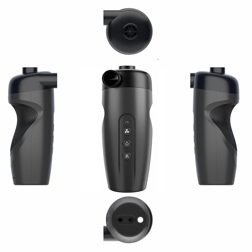 Черный портативный и эффективный электрический воздушный насос для доски с веслом с насосом для накачивания и сдувания доски с веслом 2 в 1