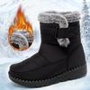 2025 Women's Warm Waterproof Cotton Shoes Nylon Snow Boots Winter Ankle Boots Non-slip Short Boots