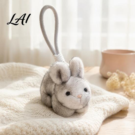 Soft Polyester Fiber Plushie Scented Bunny Plush Keychain Mini Rabbit Stuffed Animal with Fragrance Decorative Hanging Accessory for Backpacks Beads,