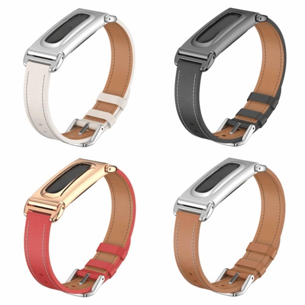 Leather Sport Band Metal Case Replacement Wristband for Google Fitbit Air for Men Women