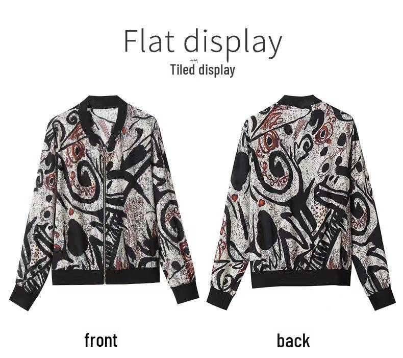 Женская бейсбольная куртка из шифона в стиле ретро — легкая, с длинными рукавами, защита от солнца для весны и лета