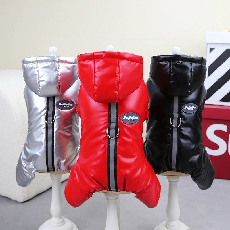 Зимняя теплая одежда для собак, утепленный комбинезон для щенков, пальто для маленьких и средних собак, кошек, хлопковая куртка для домашних животных, костюм французского бульдога чихуахуа