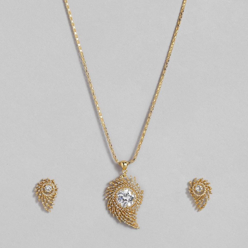 Набор позолоченных подвесок Estele с бриллиантами CZ для женщин/девочек