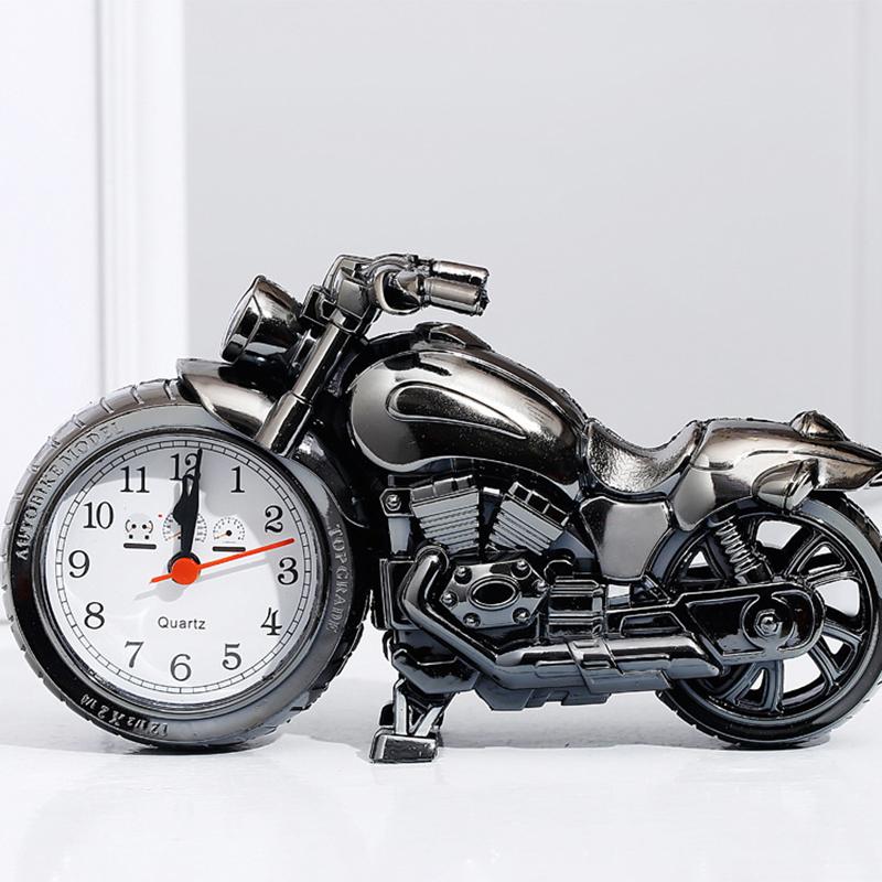 Vintage Alarm Clock Motorcycle Model Tabletop Clock Desktop Alarm Clock Bedside Clock Home Decor For Office Bedroom Nightstand