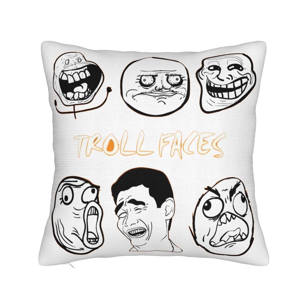 Мем Trollface Rage Comic Смешная Шутка Тролля Интернет Наволочки Винтажная Наволочка Для Свадебной Вечеринки Домашний Декор Чехол на Подушку