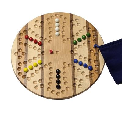 Настольная игра ручной работы Irk Aggravation со стеклянными шариками в дизайне с тонкими полосками для семейного развлечения и досуга в помещении