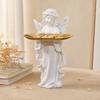 yangyizhi Little Angel Jewelry Tray, Resin Statue Decorative Dish for Keys, Earrings, Necklace, Desktop Organizer Bedroom, Living Room, Entryway Table