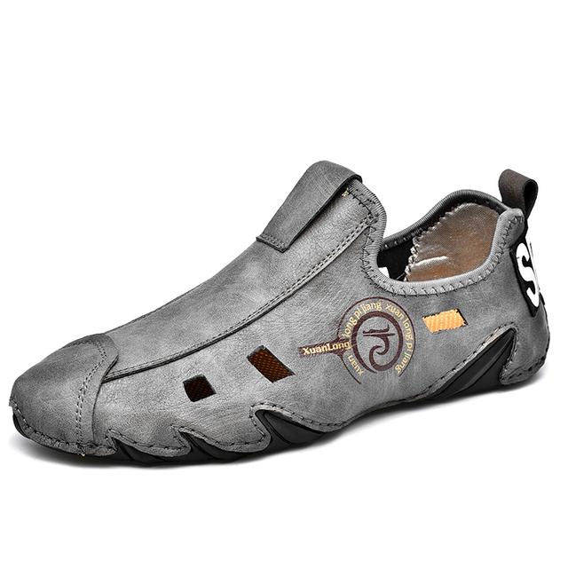 Новые летние мужские повседневные туфли из мягкой кожи, роскошные модные мягкие лоферы, мокасины, дышащая нескользящая обувь для вождения, большой размер