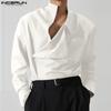 Spring Elegant Men Solid Color Long Sleeves Shirts