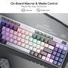 Redragon K655 RGB Wired Mechanical Gaming Mechanical Keyboard with Aluminum Cover Upgraded Socket and Onboard Quiet Linear Red Switches 75% Keyboard,