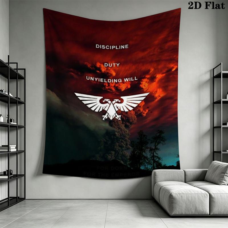 Warhammer 40K Wall Tapestry Aesthetic Wall Hanging Printed Fabric Blanket Decorative Tapestries for Bedroom Living Room Home Decor