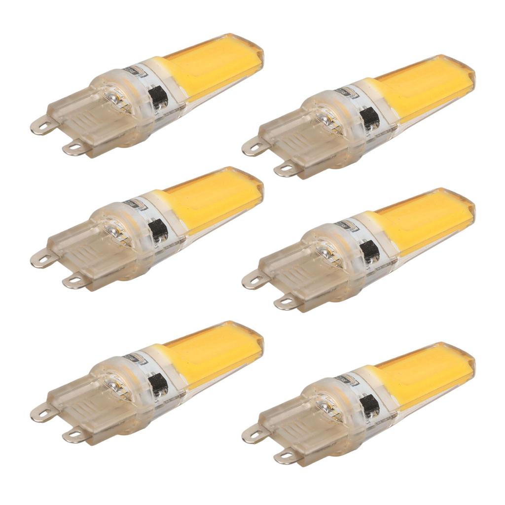 6pcs G9 LED Light Bulb COB Dimmable Professional G9 LED Bulb Replacement for Wall Lamps Table Lamps