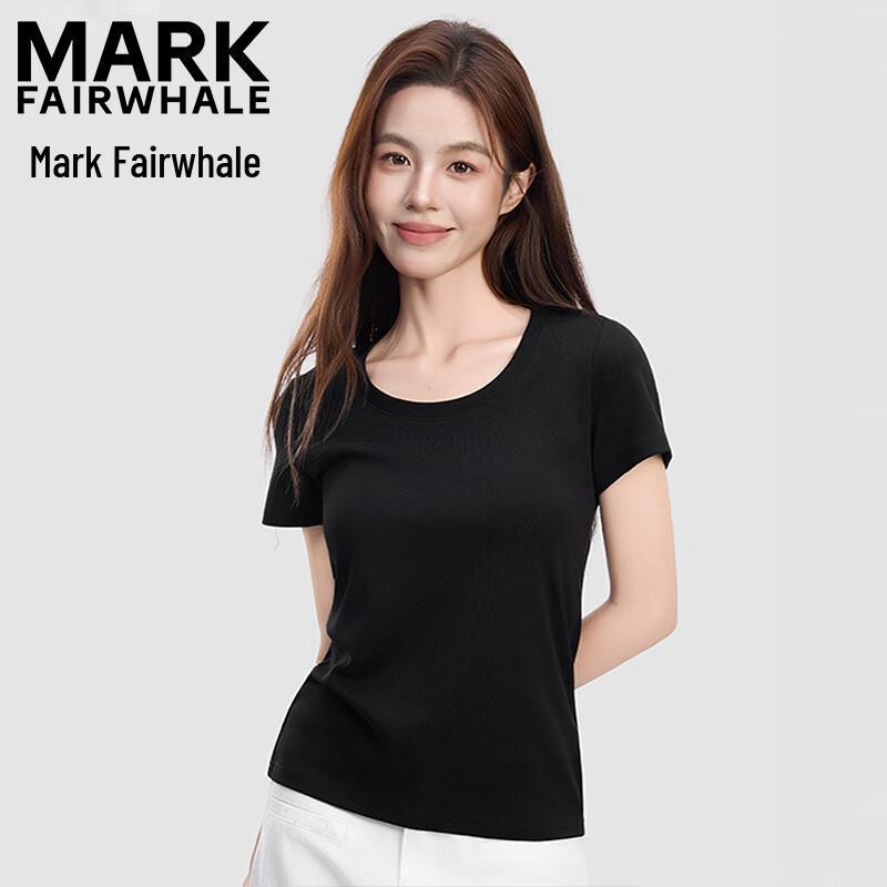 Mark Fairwhale Женская фактурная футболка с круглым вырезом и коротким рукавом