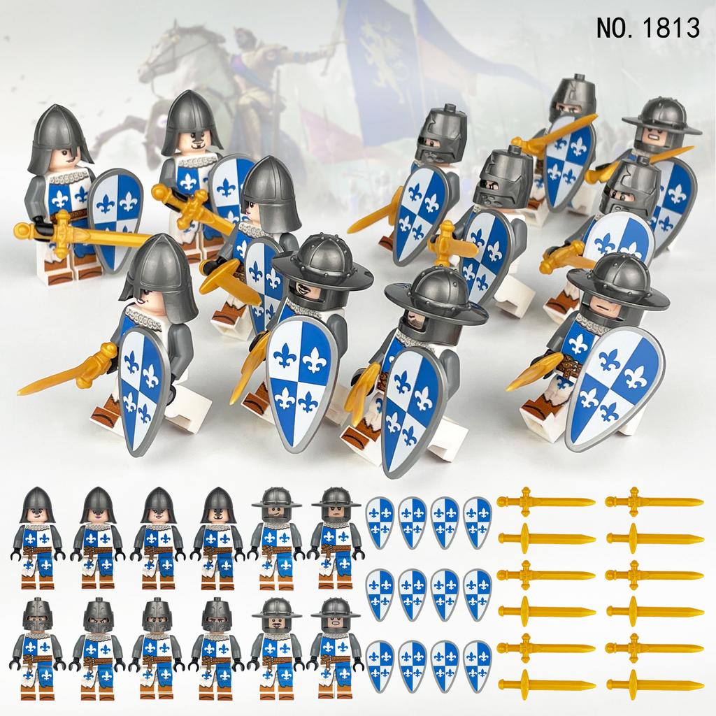 Lion Nation Army 6008, средневековая кукла, мультяшная модель, детский строительный блок, игрушка