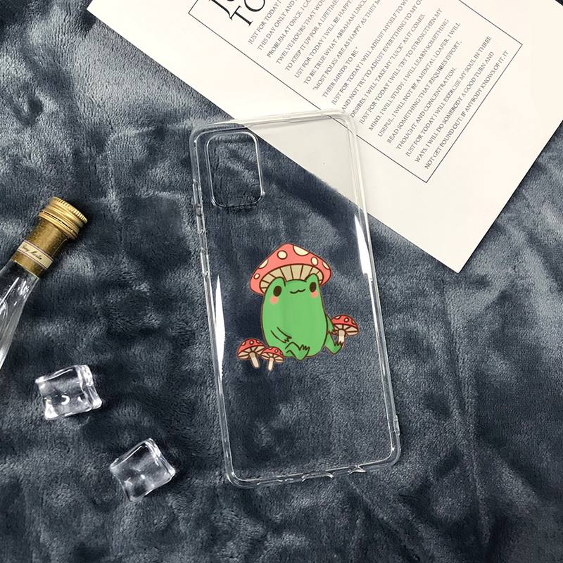 Милый чехол для телефона с изображением гриба лягушки из мультфильма, прозрачный, мягкий, для iPhone 12, 11, 13, 7, 8, 6, s, plus, x, xs, xr, pro, max, mini