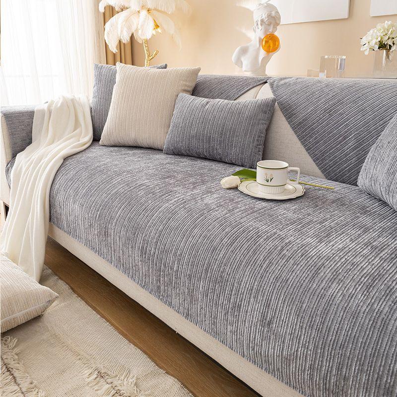 Nordic Ins Premium Chenille Sofa Cushion Living Room Sofa Cover Non-Slip Mat Cloth Cushion Cover Cloth