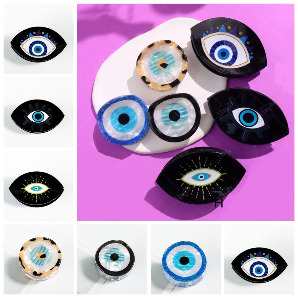 PVC Blue Demon Eye Hair Claw Kroean Style Hair Clip Creative Blue Demon's Eye Shark Clip  Girls