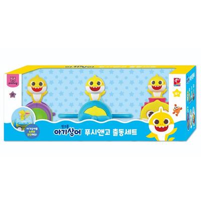 Набор мобильных игрушек Pinkfong Baby Shark Push & Go, желтый + синий + розовый, популярные корейские игрушки