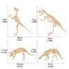 6Pcs/Set Dinosaur Skeleton 3D Puzzles Model Assorted Figurines DIY Assembly Simulation Dino Mammoth Bones Decoration Toy