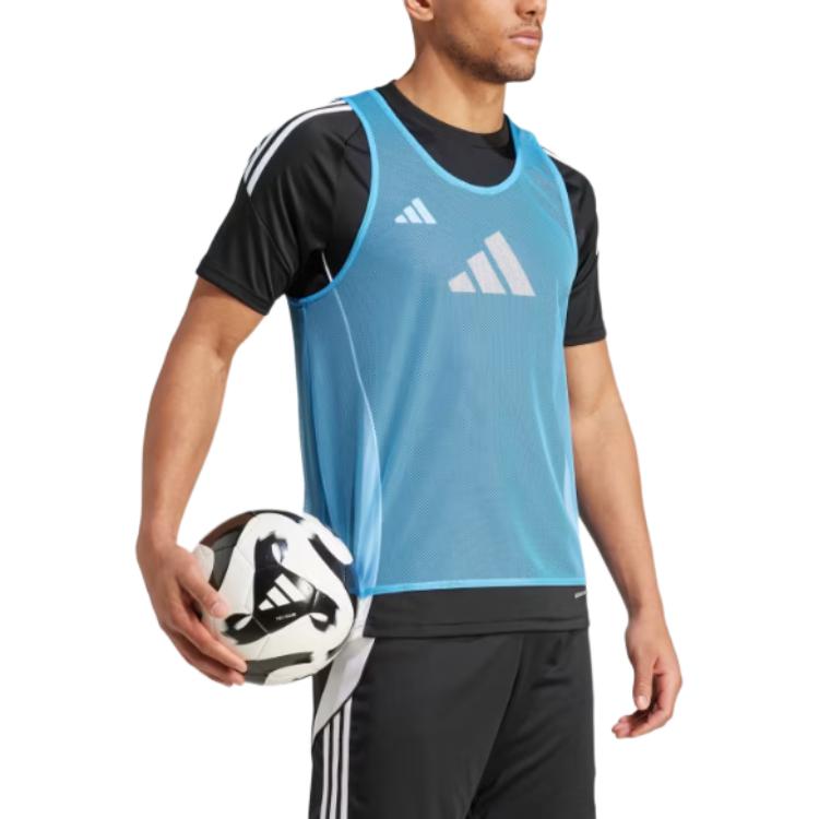 adidas Топ унисекс синий с эффектом кракелюра JF3243