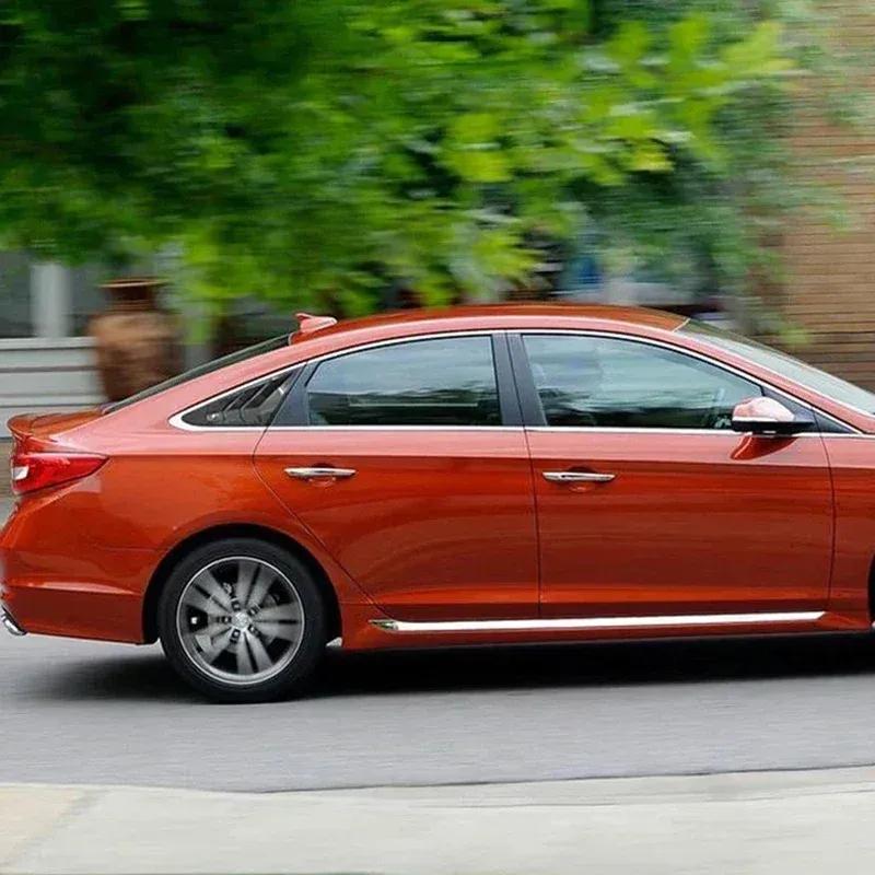 Для Hyundai Sonata 9-го поколения 2015 2016 2017 - Пластик ABS Заднее окно Четверть Жалюзи Накладка Боковое Вентиляционное Отверстие Автомобильные Клейкие Аксессуары