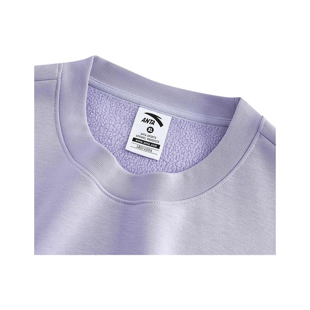 Anta Флис Повседневная Уличная мода Кампус Комфортный Свободный Пуловер Толстовка Толстая Теплая Унисекс 972618704N-7