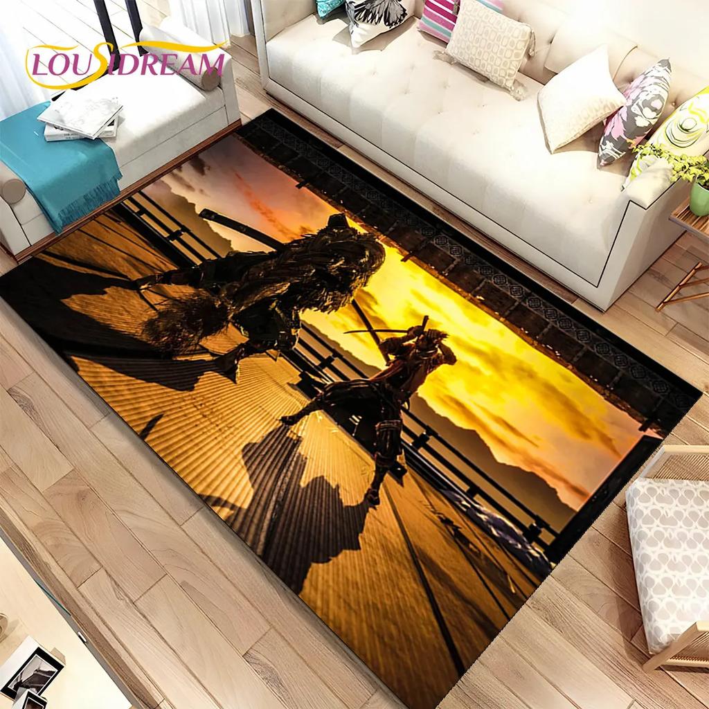 3D HD Sekiro Series Game Gamer Area Rug, Коврик для дома, гостиной, спальни, дивана, коврик для двери, декор, детские игры, нескользящий напольный коврик
