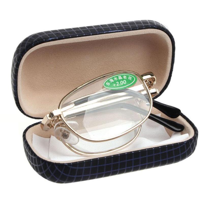 Складной металлический полнокадровый футляр для очков для чтения, очки от +1,00 до +4,00, 1 комплект