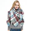 Women's Square Scarf Autumn and Winter New Imitation Cashmere Plaid Square Blanket Type Large Shawl Scarf Ladies Neck Increased Shawl