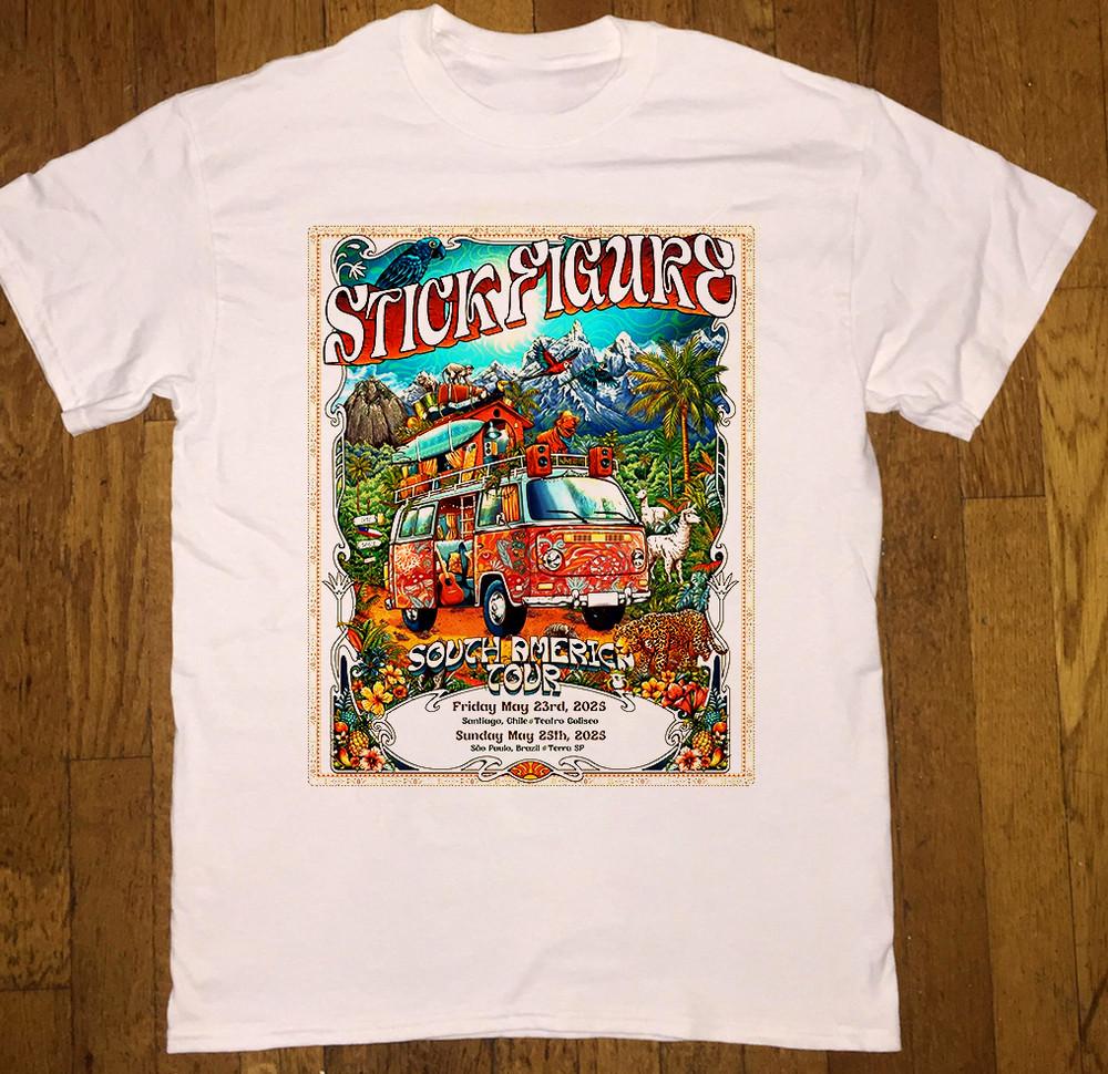Stick Figure Band On Tour South America Chile Brazil T Shirt All Size AL807
