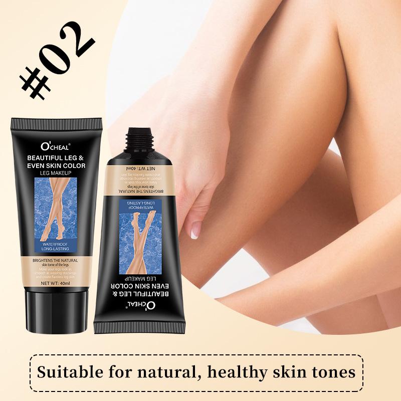 OCHEAL Leg Makeup Lotion Long-lasting Water-resistant and Anti-transfer Concealer Even Skin Tone Wheat Tan Brown Liquid Foundation
