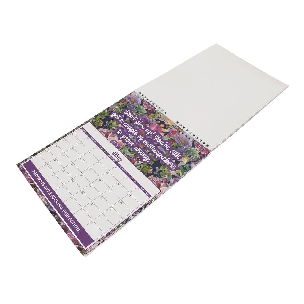 2024 Настольный календарь Многоцелевой инновационный веселый плотный бумажный ежемесячный календарь психического здоровья Маленький настольный календарь