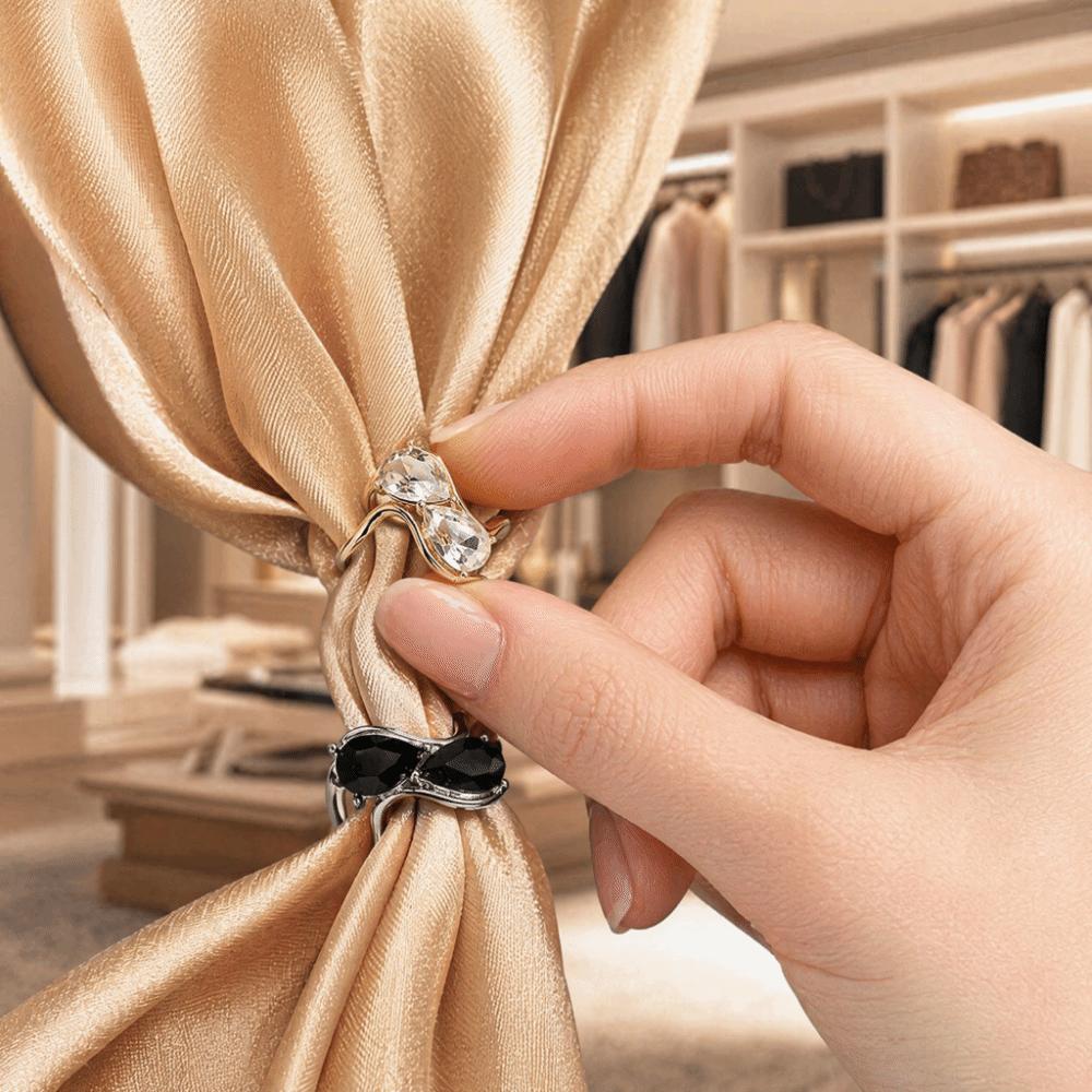Alloy Scarf Ring Multifunctional Corner Knotting Buckle New Scarf Buckle Scarf Fixing