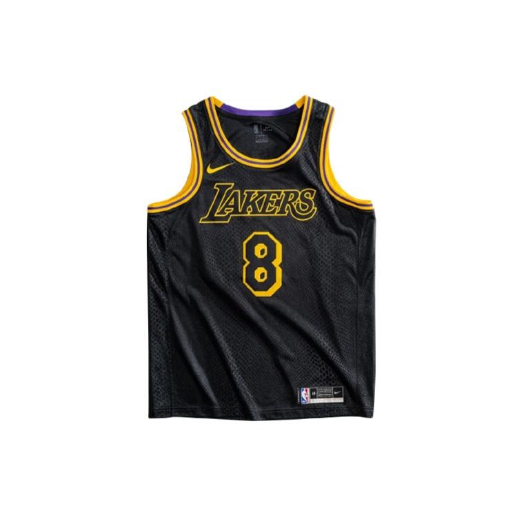 Men's Nike NBA Los Angeles Lakers City Edition 8&24 Mamba Week Kobe Commemorate Black Jersey DJ0471-010