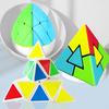 1+1 Pyraminx Cube Set Pyramid Triangle Magic Cube Special Block Expert Triangle Twist Puzzle Block, Korean Popular Puzzles