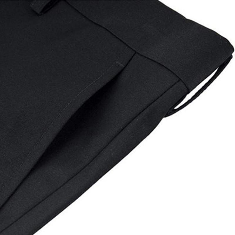 MakeWishes Мужские брюки для гольфа прямого кроя Простые брюки с поясом Формальные однотонные повседневные тонкие деловые брюки 28-40