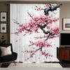 Розовые шторы с цветочным принтом Sakura, HD-печать, полиэстер, карман на штангу, для гостиной, спальни, светофильтрация, машинная стирка, отличное оформление окна