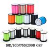 10D/20D/75D/200D GSP Нить для вязания мушек Ультрапрочная и тонкого диаметра, Плоско ложащаяся для гладких тел, Основной материал для нахлыстовой рыбалки