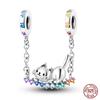 100% 925 Silver Fantasy Flying Dragon Mysterious Butterfly Charms Pendants Fit Qikaola Original Bracelets DIY Jewelry