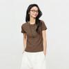 Elva' Island Summer Regular Shoulder Short Sleeve T-shirt