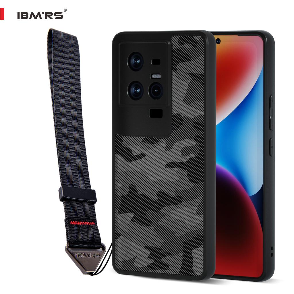 (В комплекте ремешок на запястье)BMRS совместим с чехлом vivo iQOO 11/11S, прозрачный жесткий противоударный улучшенный защитный чехол - черный камуфляж