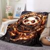 1PC Panda Fire Artwork Blanket, Throw For Sofa, Bed, Travel, Printing Blanket With Soft And Warm Fabric yy250918132