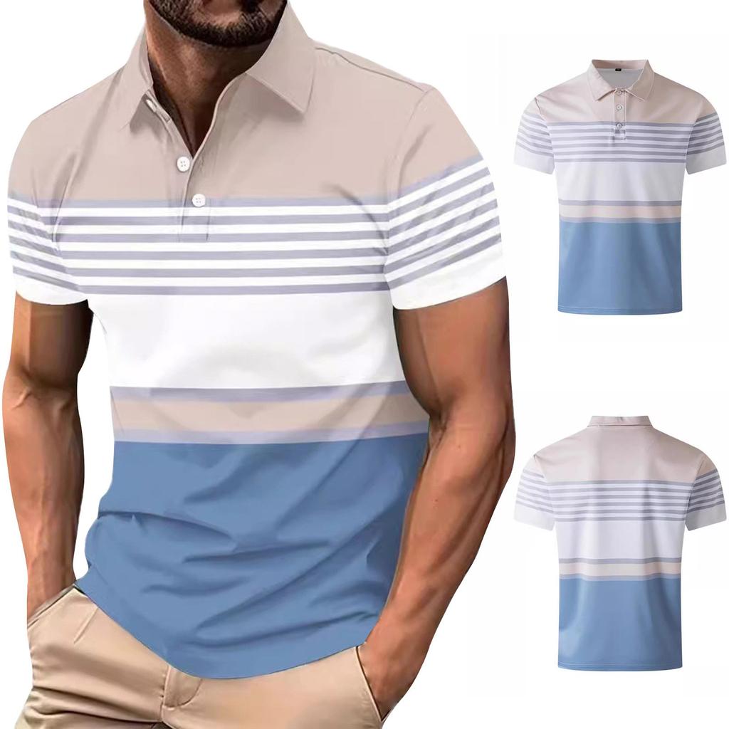 Men's Summer Leisure Culture Breathable Short Sleeved Shirt Top