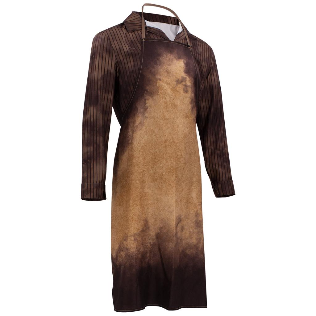 Костюм для косплея Кожаное лицо из фильма, Топ мясника с человеческим лицом, Фартук, Полный комплект для мужчин, Костюм для Хэллоуина, карнавальной вечеринки