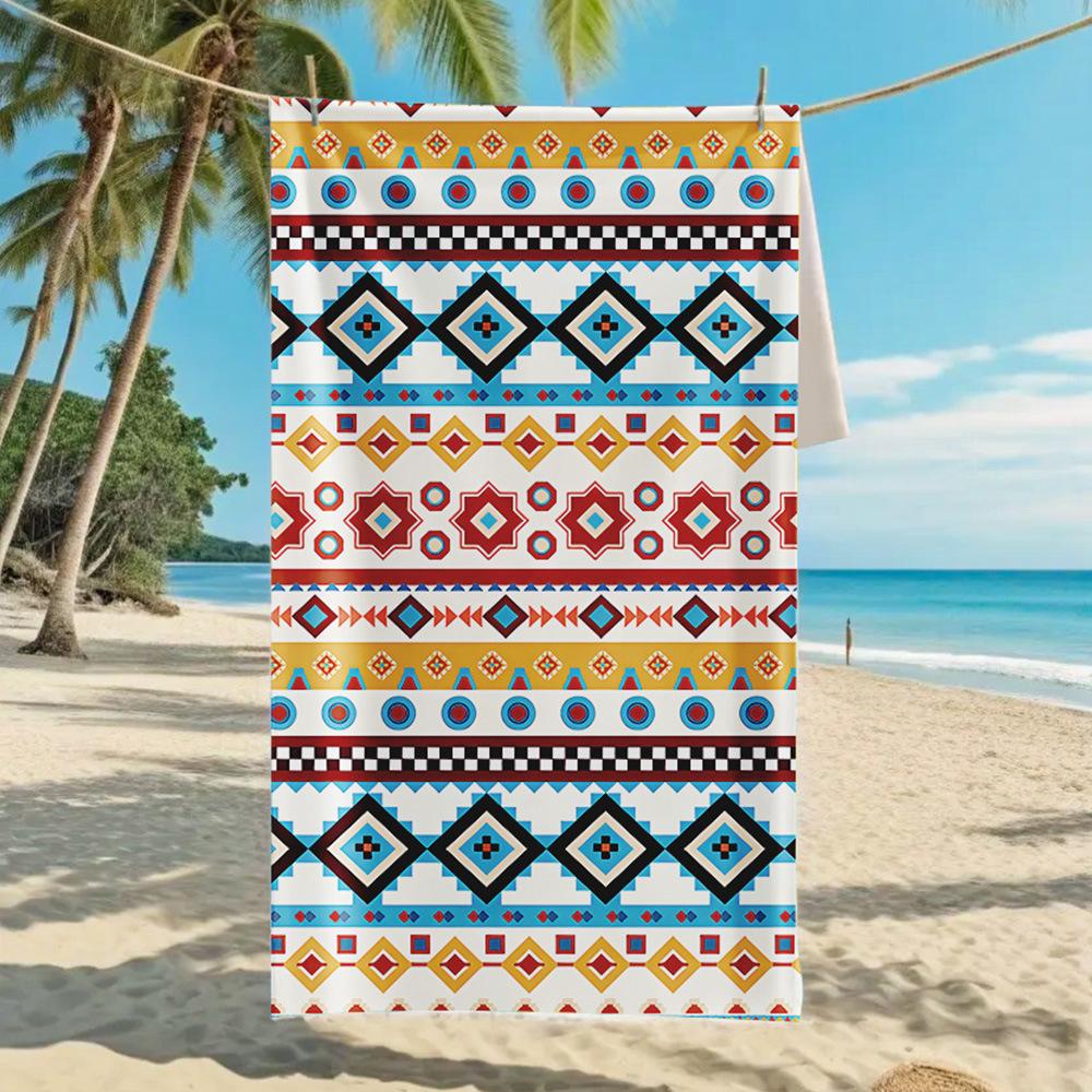 Новое двухстороннее бархатное пляжное полотенце, поддерживающее полотенце для серфинга, спортивное полотенце