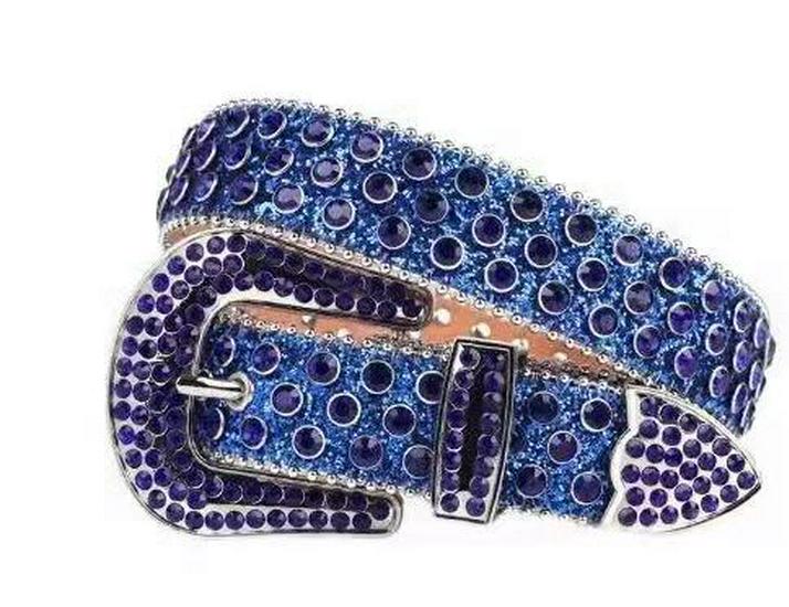 Women's Rhinestone Crystal Waist Belt for Jeans or Dress, European and American Style with Inlaid Rivets