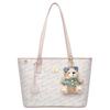 New Disney Winnie The Pooh Series PVC Tote Bag, Shopping Bag, Shoulder Bag Regular Women's Ecru/Pink DHF51737-C