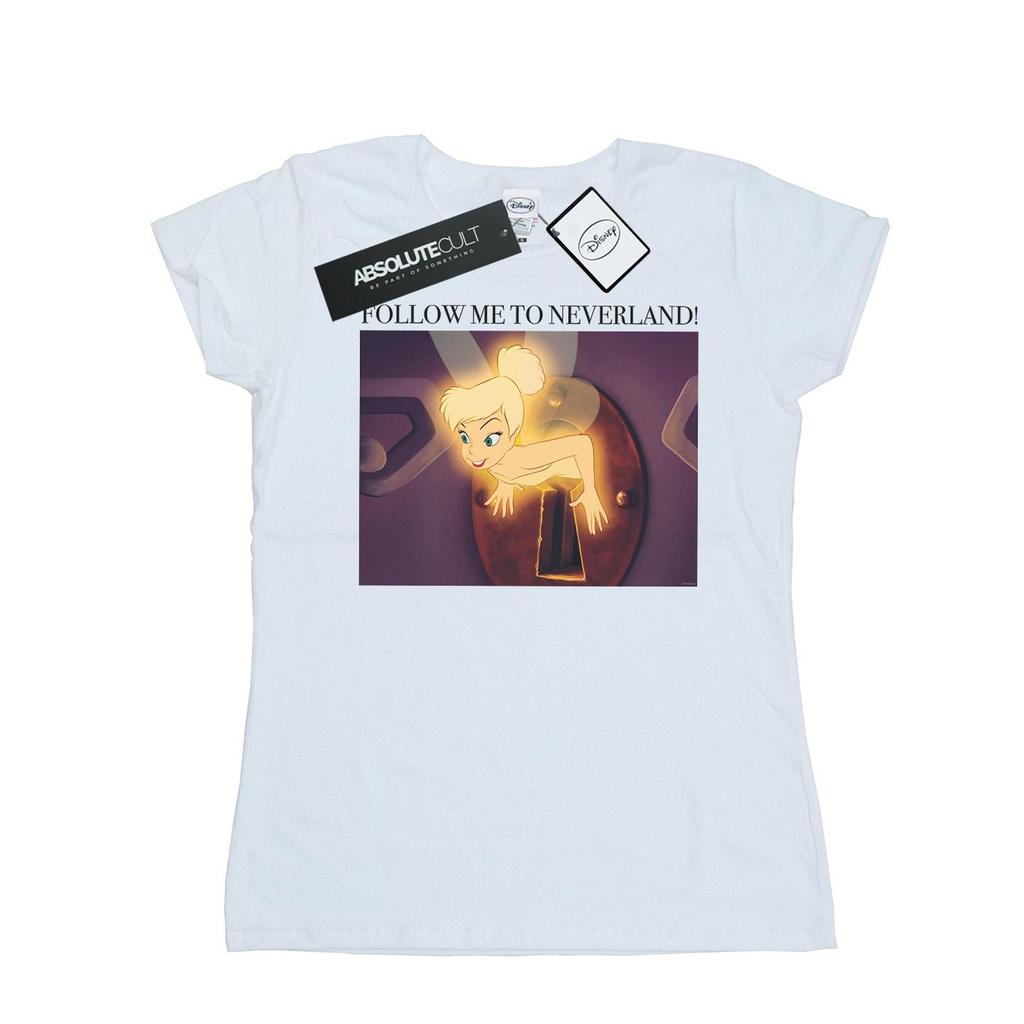 Disney Womens/Ladies Tinker Bell Follow Me Cotton T-Shirt
