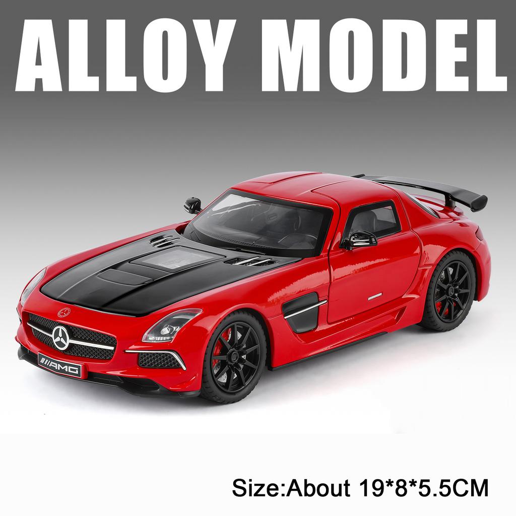 Scale 1:24 SLS 300SL Alloy Sports Car Model Toy Wheel Steering Doors Opened Vehicles Models Metal Diecast Boys Ornaments