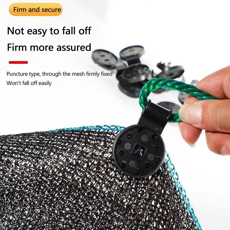 100 шт. Пластиковые зажимы для затеняющей ткани, зажимы для сетки для солнцезащитной сетки, зажимы для фиксации тепличной ткани, люверсы, крючок для сетки для забора